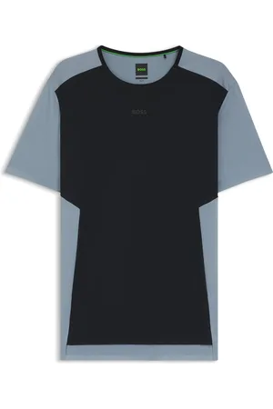 HUGO BOSS Camiseta activa de punto de malla con detalles reflectantes decorativos