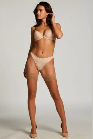 Hunkemöller 2 Pares de 15 Denier Medias Autosostenibles Cordón
