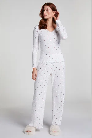 Hunkemöller Pantalón de pijama Pointelle