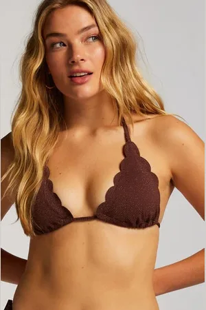 Hunkemöller Top de bikini triangular Scallop Lurex