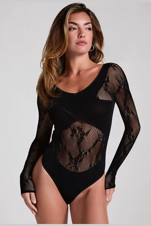 Hunkemöller Bodi de rejilla integral