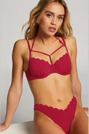Hunkemöller Braguita de Bikini de Corte Alto Scallop