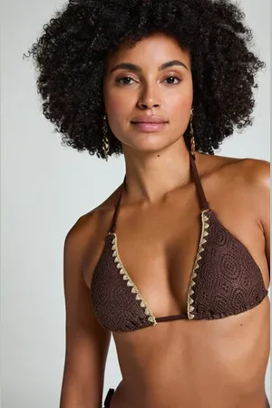 Hunkemöller Top de bikini triángulo crochet