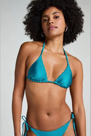 Hunkemöller Top de bikini triangular Aqua
