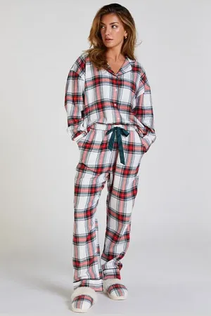 Hunkemöller Pantalones de pijama de franela