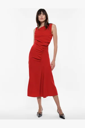 Imperial Vestido midi con escote asimétrico
