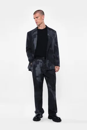 Imperial Pantalones anchos con estampado acuarela