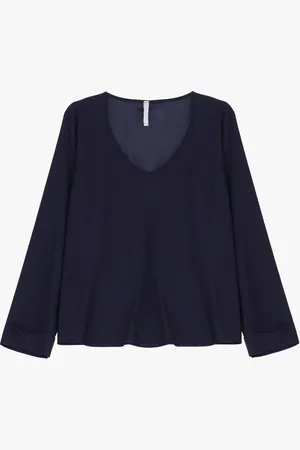 Imperial Camisa con escote en v y puños