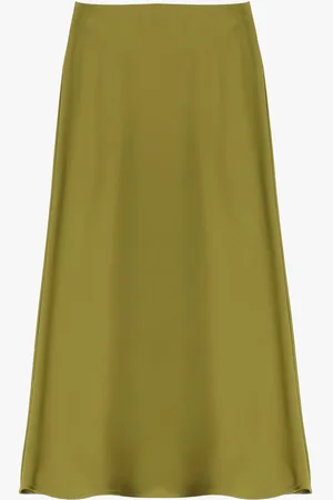 Imperial Falda midi fluida efecto satinado