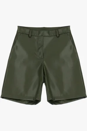 Imperial Shorts de piel sintética con bolsillos