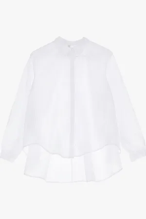 Imperial Camisa con cuello clásico y dobladillo asimétrico