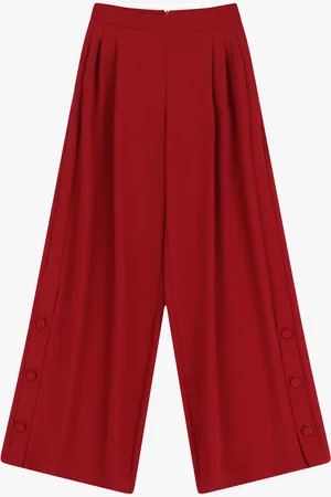Imperial Pantalones anchos con botones laterales