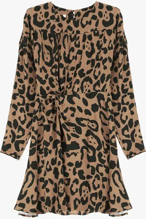 Imperial Vestido estampado animal anudado