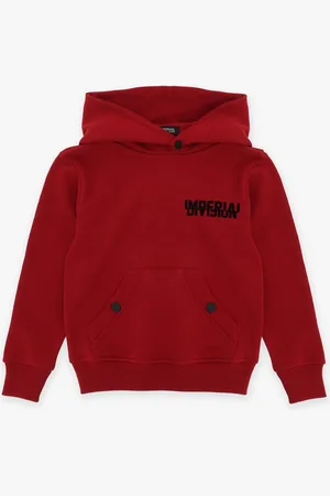 Imperial Sudadera de niño de algodón con capucha y texto