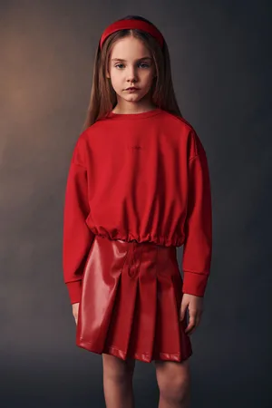 Imperial Sudadera cropped de niña con cordón
