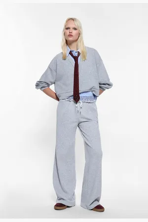 Imperial Pantalones anchos con cinturilla a rayas