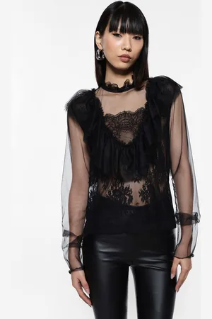 Imperial Camisa con transparencias y detalles bordados