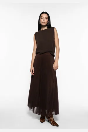 Imperial Falda plisada con transparencia