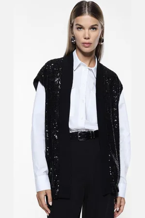Imperial Chaqueta sin mangas con detalles brillantes