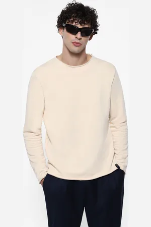 Imperial Sudadera sin capucha con bordes deshilachados