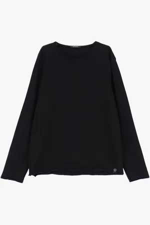 Imperial Sudadera sin capucha con bordes deshilachados