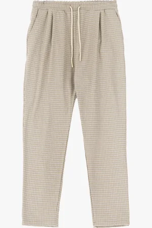 Imperial Pantalón microcuadros con cordón