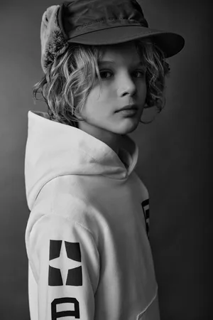 Imperial Sudadera de niño de algodón con capucha y textos
