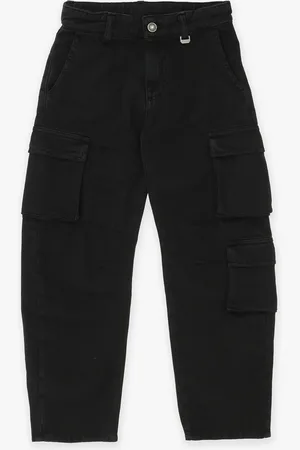 Imperial Pantalón baggy de niño de algodón con bolsillos aplicados