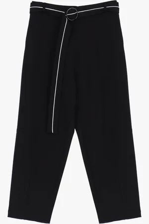 Imperial Pantalones cropped con cinturón