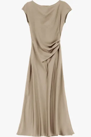 Imperial Vestido midi con escote chal y drapeado