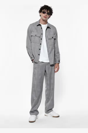 Imperial Pantalones con patrón de cuadros y corte clásico