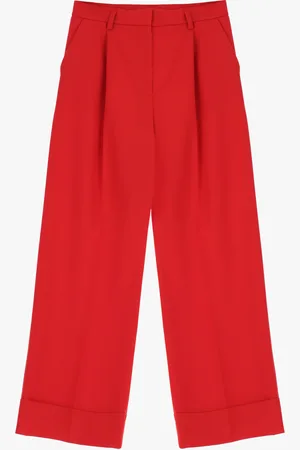 Imperial Pantalones de pierna ancha con pliegues