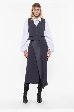 Imperial Falda midi asimétrica