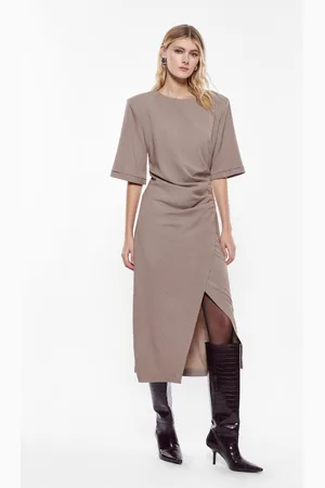 Imperial Vestido midi con drapeado y cremallera