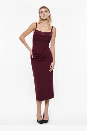 Imperial Vestido midi con escote coraz贸n