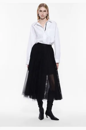 Imperial Falda con volantes de tul transparente