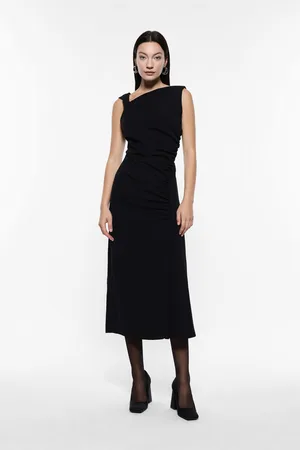 Imperial Vestido midi con escote asimétrico