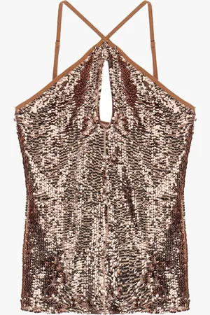 Imperial Top con cuello halter y lentejuelas