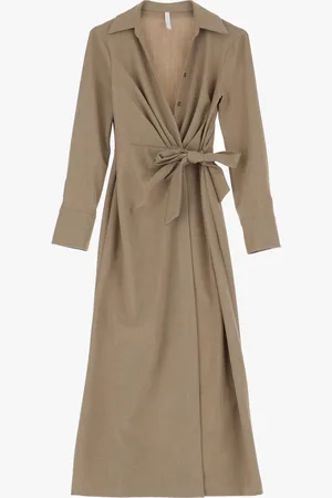 Imperial Vestido cruzado con cuello clásico