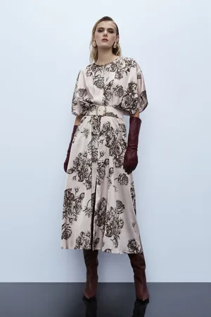 Imperial Vestido con estampado floral y cinturón