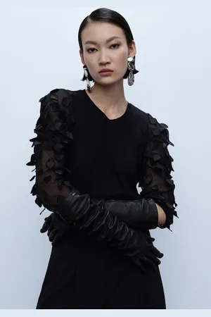 Imperial Camiseta con mangas transparentes y detalles