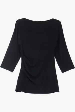 Imperial Top con escote barco y mangas 3/4