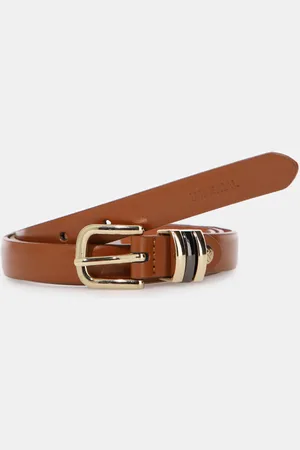 Imperial Cinturón de cuero con hebilla rectangular y anillos