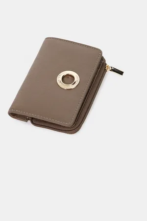 Imperial Cartera de cuero con cierre y cremallera