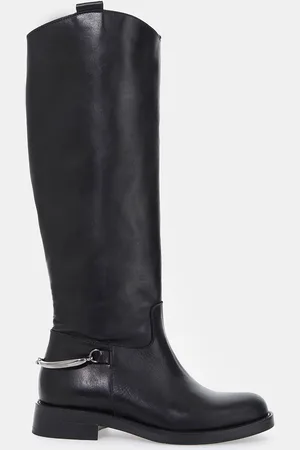 Imperial Botas altas de cuero con hebilla metálica