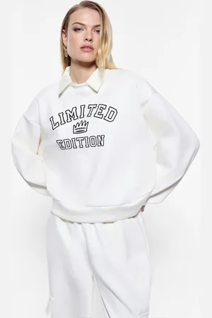 Imperial Sudadera con cuello polo y estampado