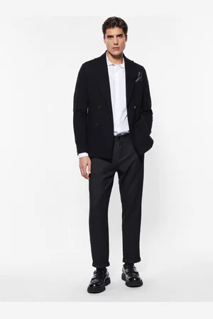 Imperial Pantalones a rayas con dobladillo