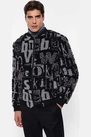 Imperial Bomber efecto pelo con estampado de letras y cremallera