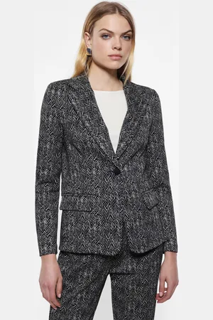 Imperial Blazer con botonadura sencilla y espiguilla