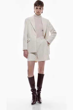 Imperial Shorts efecto tweed de talle alto